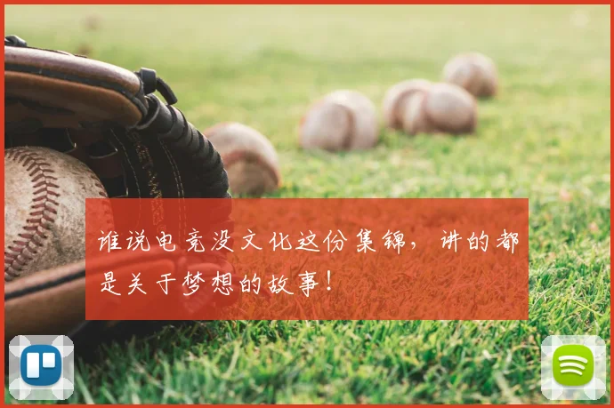 谁说电竞没文化这份集锦，讲的都是关于梦想的故事！